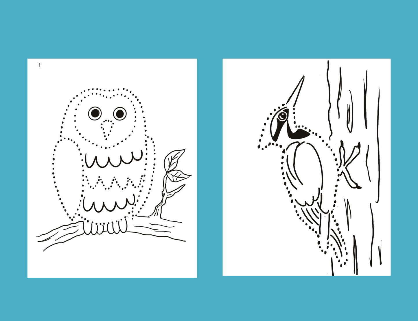 Birds Dot Drawings Digital Pack