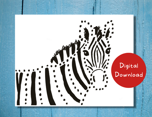 African Animals Dot Drawing Digital Set